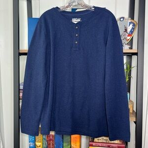 Cat & Jack Deep Blue Button Long Sleeve